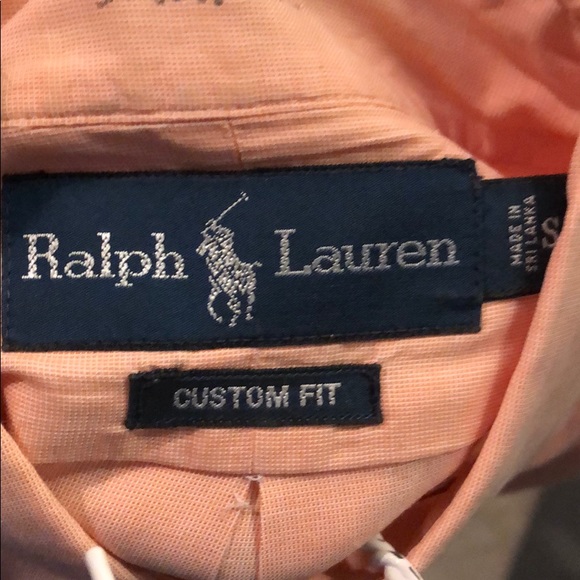 Men’s polo long sleeve button down - orange - Picture 2 of 2